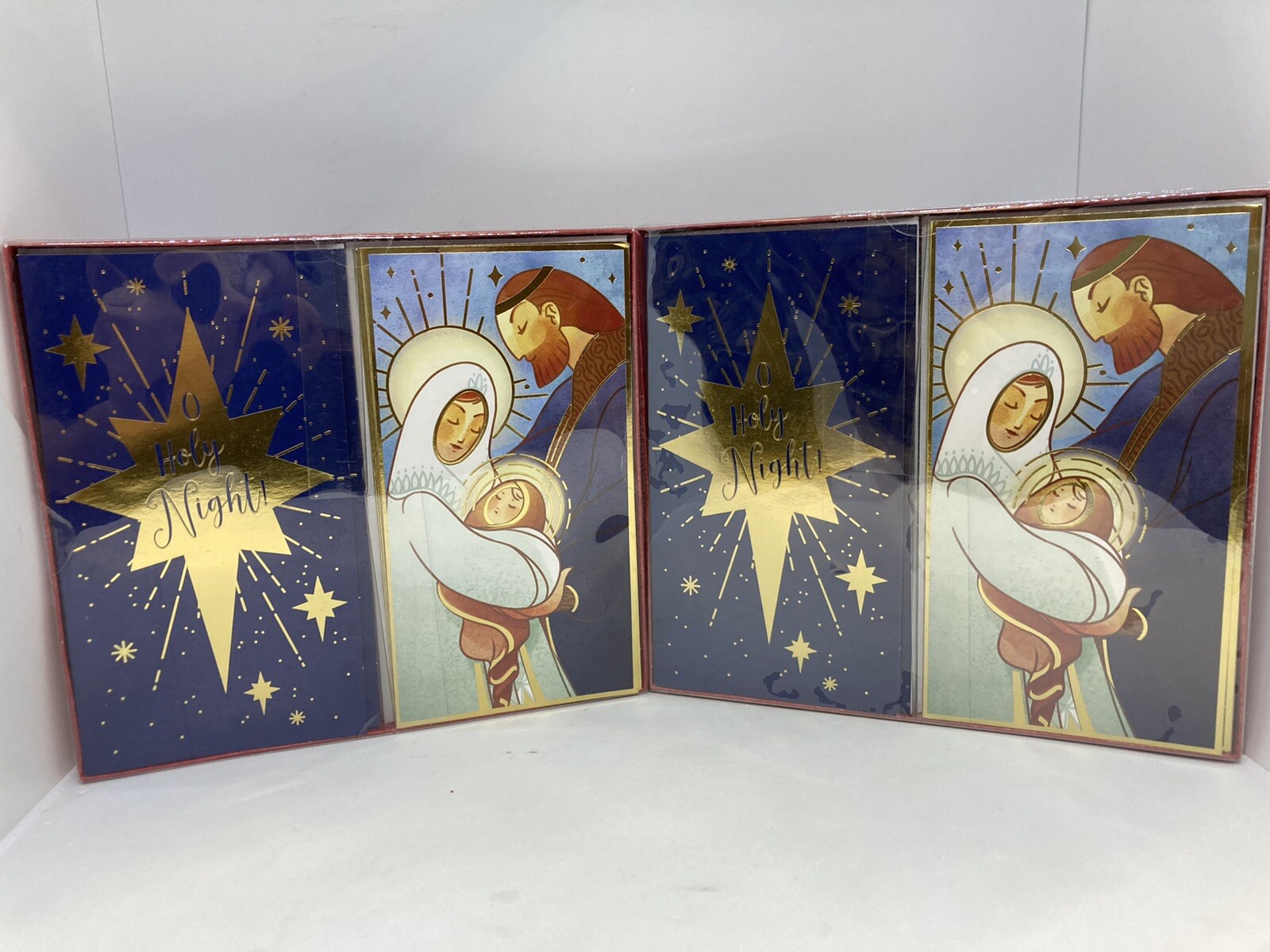 2 Packs Holiday Style Christmas Cards Total of 24 Cards 2 Designs w/ Envelopes