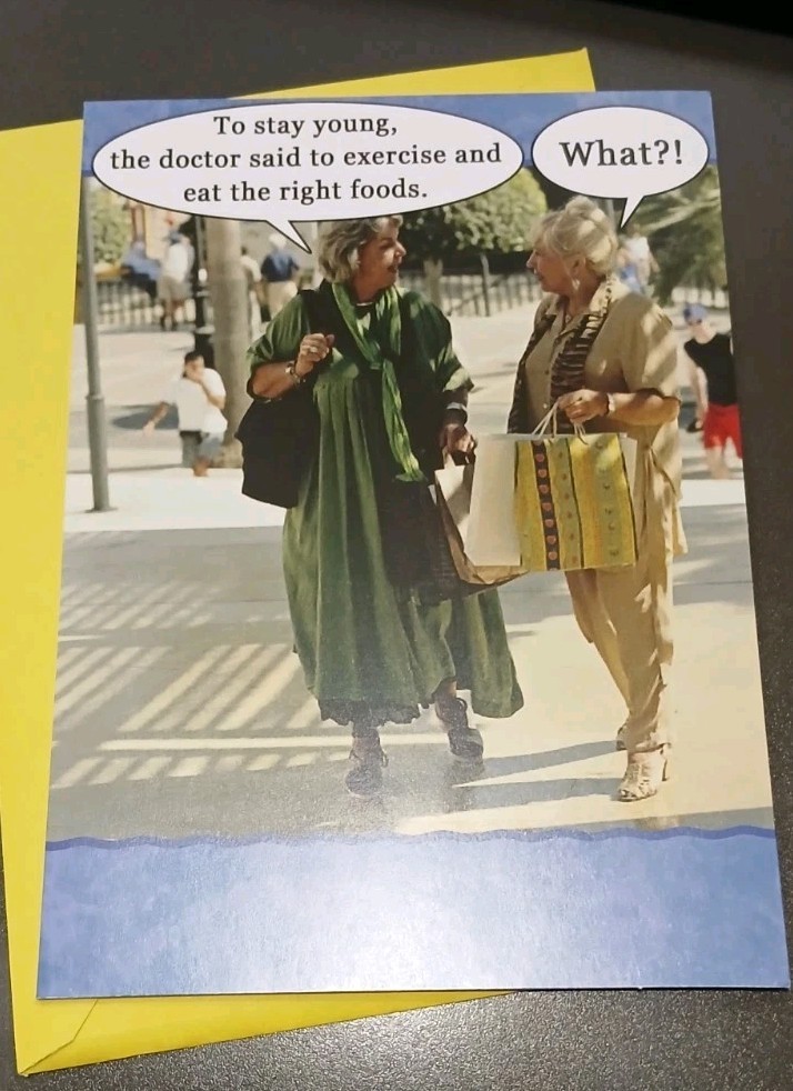 Funny Birthday Card Recycled Paper Greetings. Two Ladies
