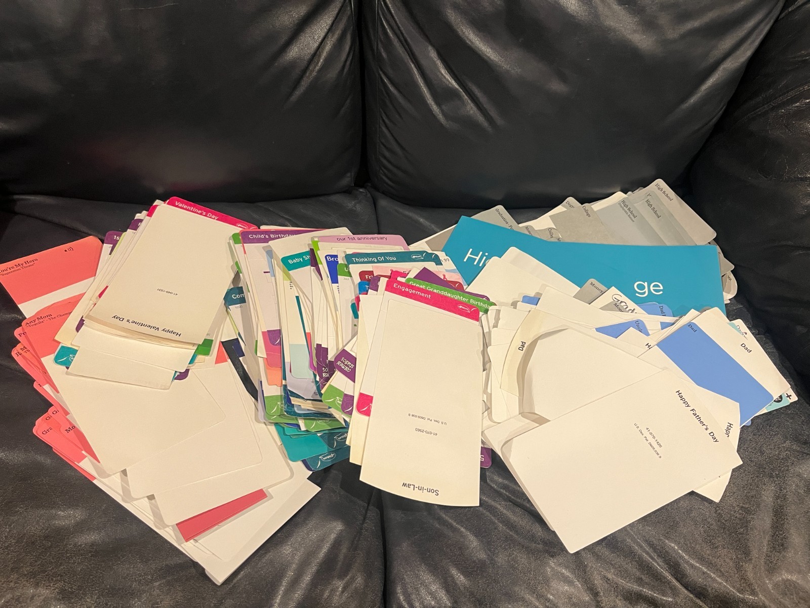 READ DESCRIPTION Huge Lot Of Cards And Envelopes Mixed Holidays And Birthdays