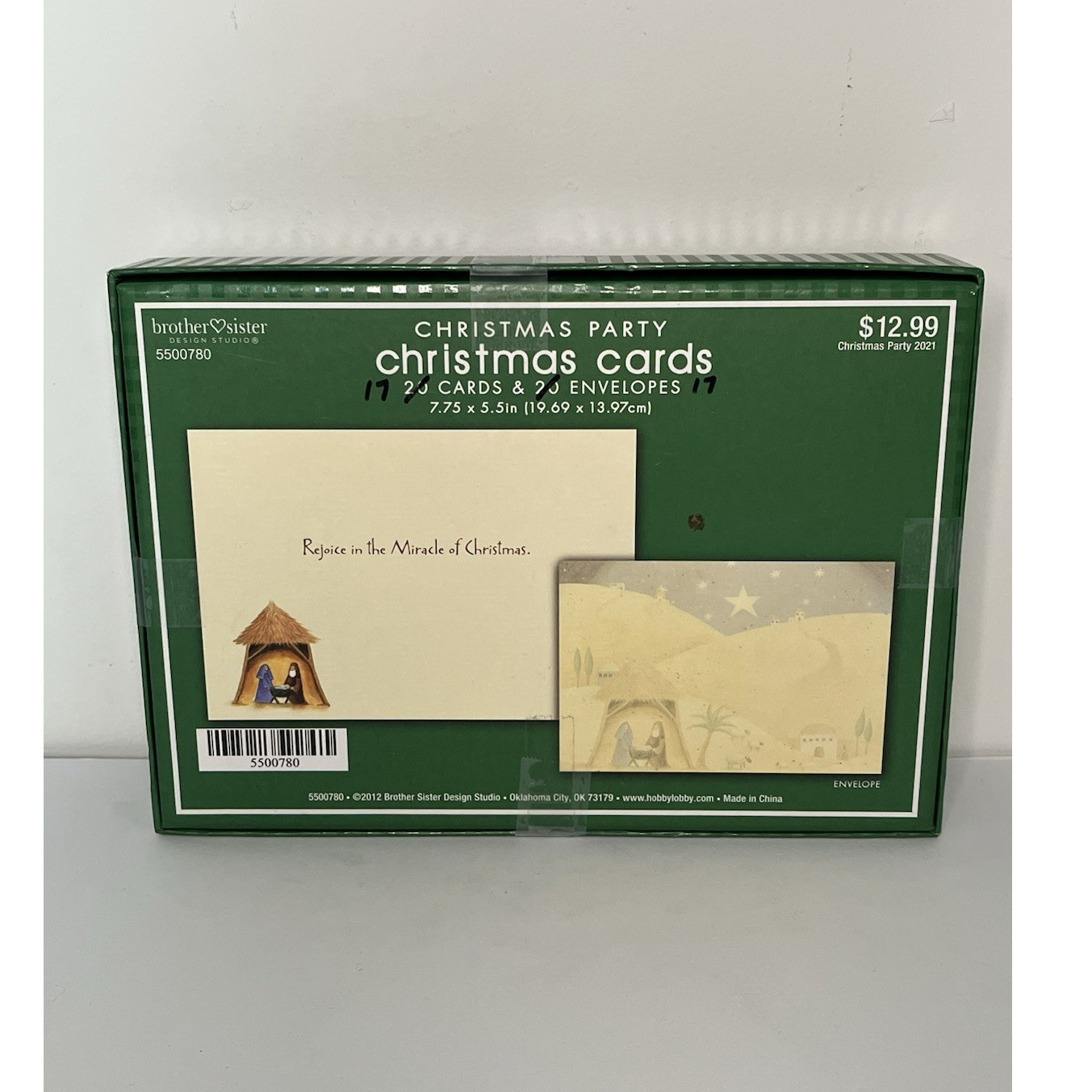 Brother Sister Design Studio Nativity Christmas Folded Cards Set 17 w/ Envelopes