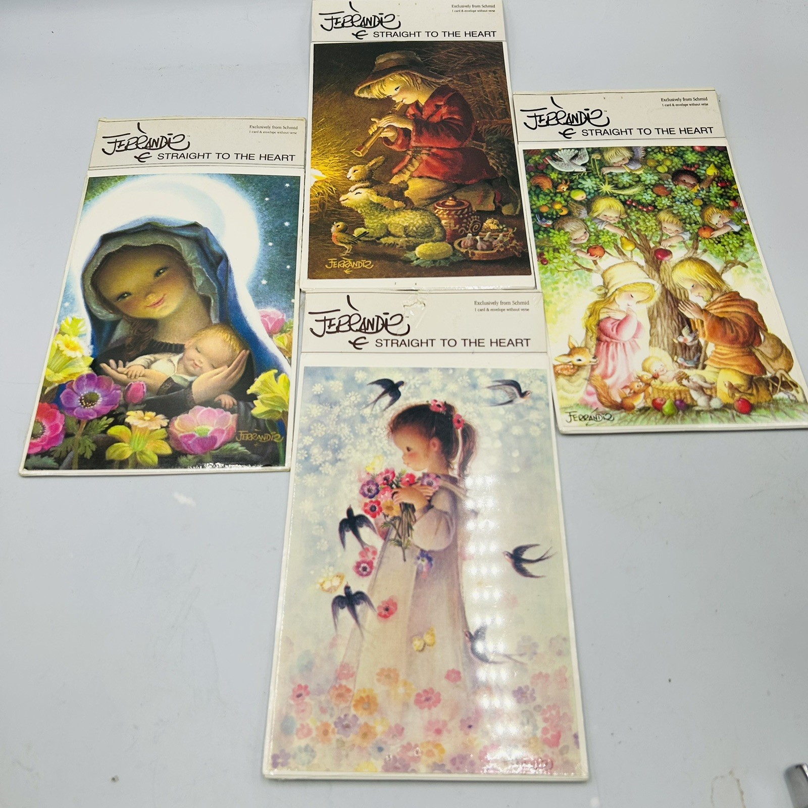 21 Qty Vtg Juan Ferrandiz Greeting Cards By Schmid Unused 1970s Nostalgia