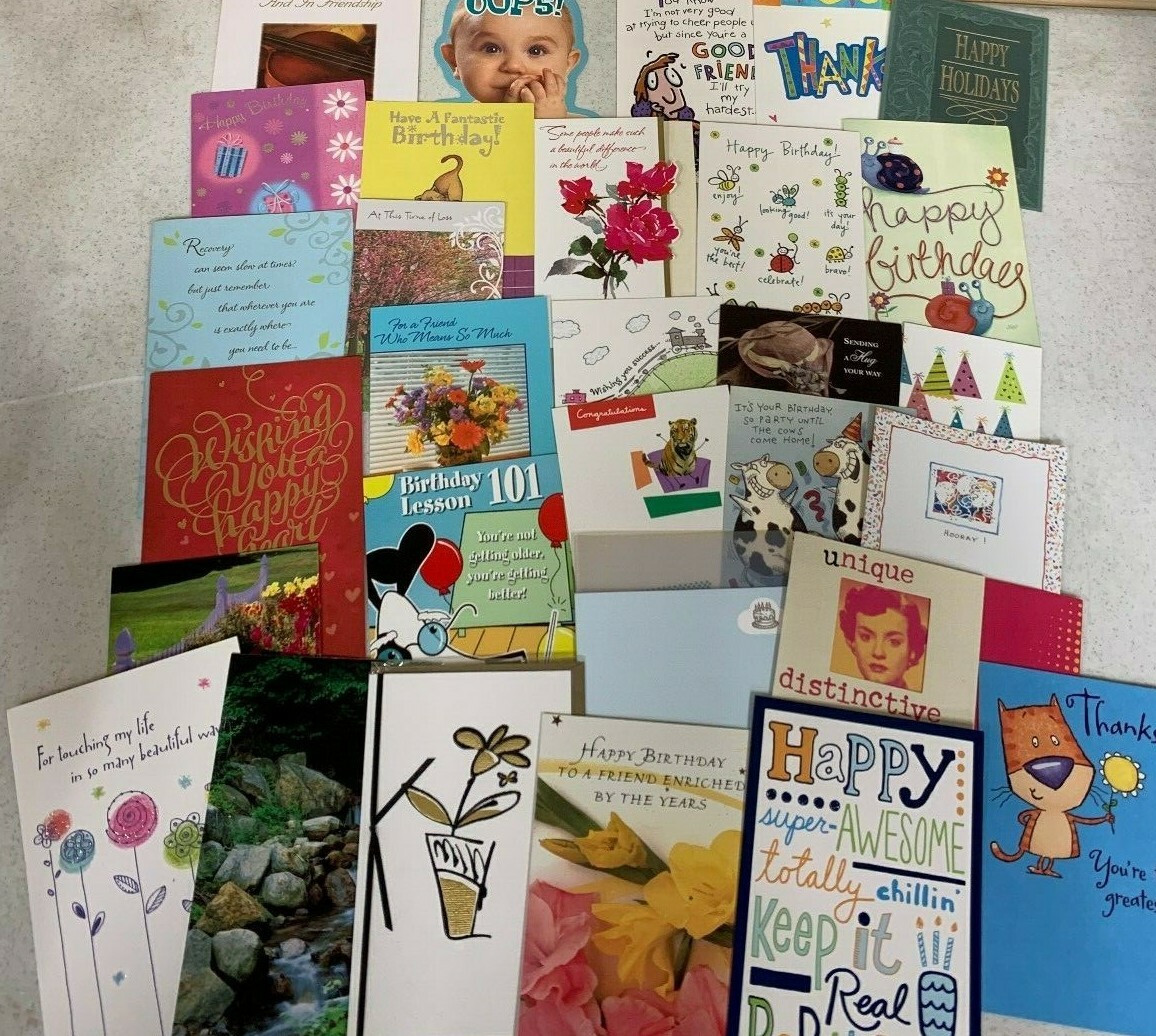 Greeting Card Lot of 100 Cards W/ Envelopes Birthday Holiday All-Occasion NEW