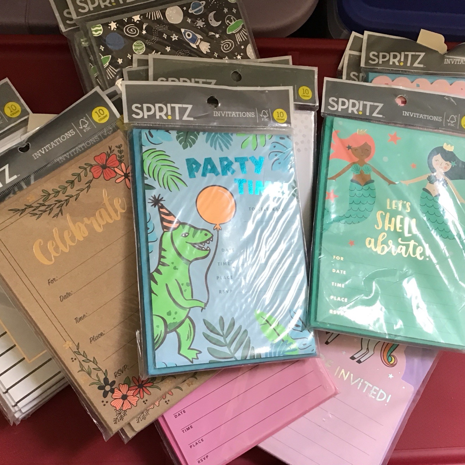 Spritz Lot 40 NEW PACKS Invitation Cards 34 Pks. 10 Count ea. & 6 Pks. 8 ct. ea