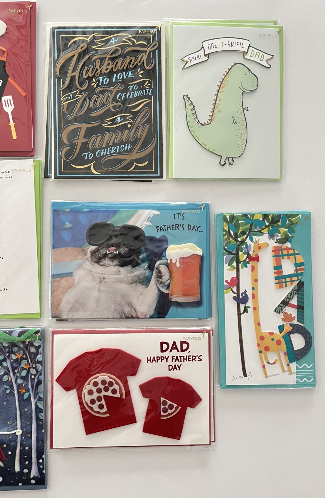 NEW SEALED LOT OF 15 DIFFERENT PAPYRUS FATHER’S DAY GREETING CARDS $105.25 VALUE