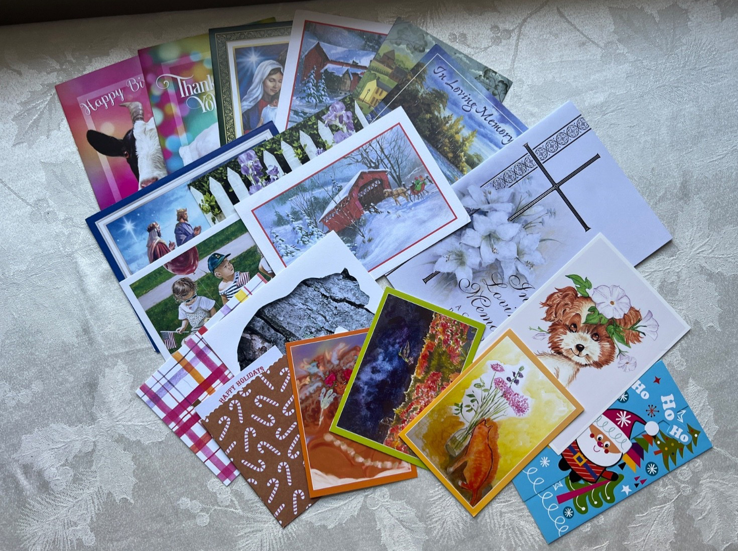 Greeting cards Assortment & Unbranded (Cards Only) Lot of 22 Cards & 1 Post Card
