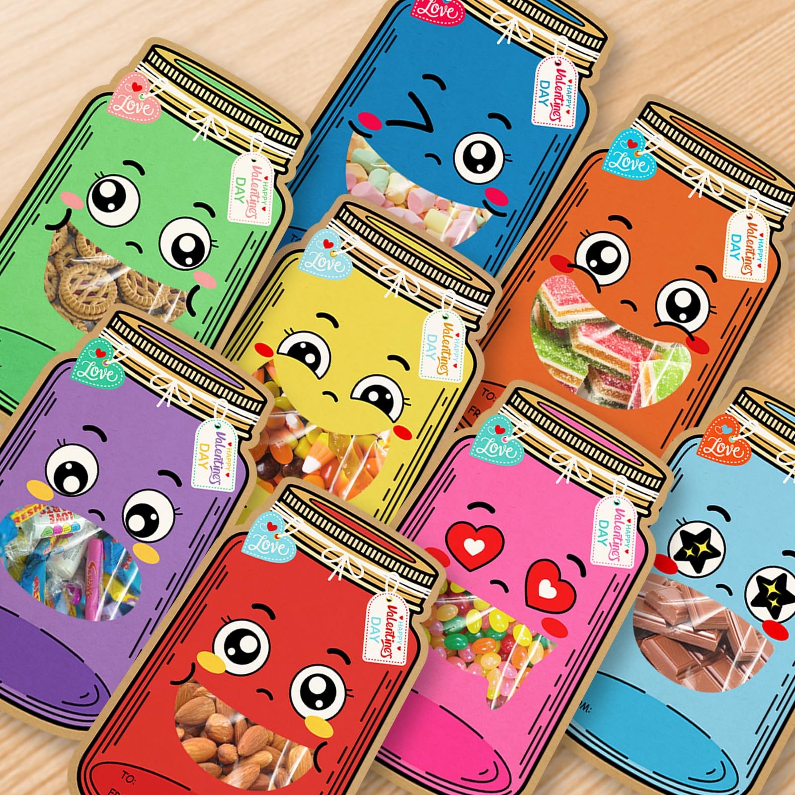 ONFAON Valentines Day Cards for Kids School – 48 Pack Valentine Multicolor
