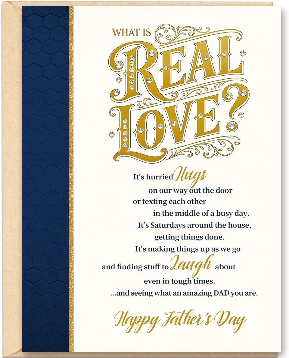 Sweet Fathers Day Card Gifts for Husband,Romantic Father’s Day Cards from Wife,H