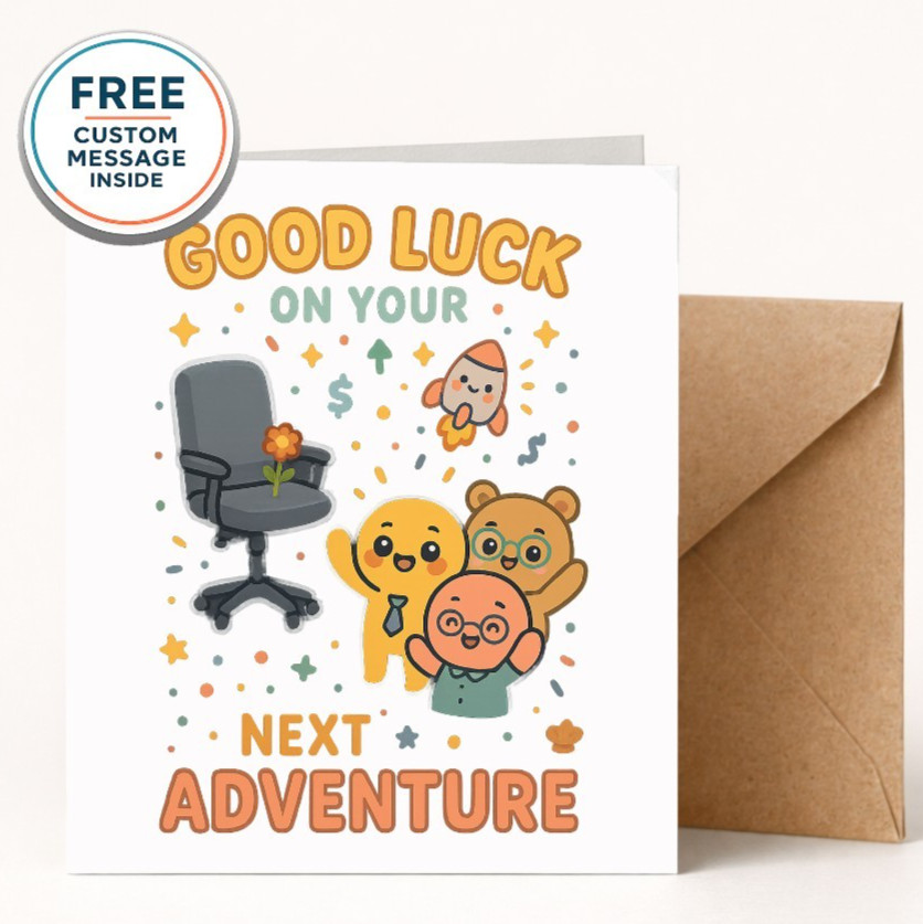 Farewell Card “Next Adventure” Goodbye Card for Coworker Boss Teacher Friend