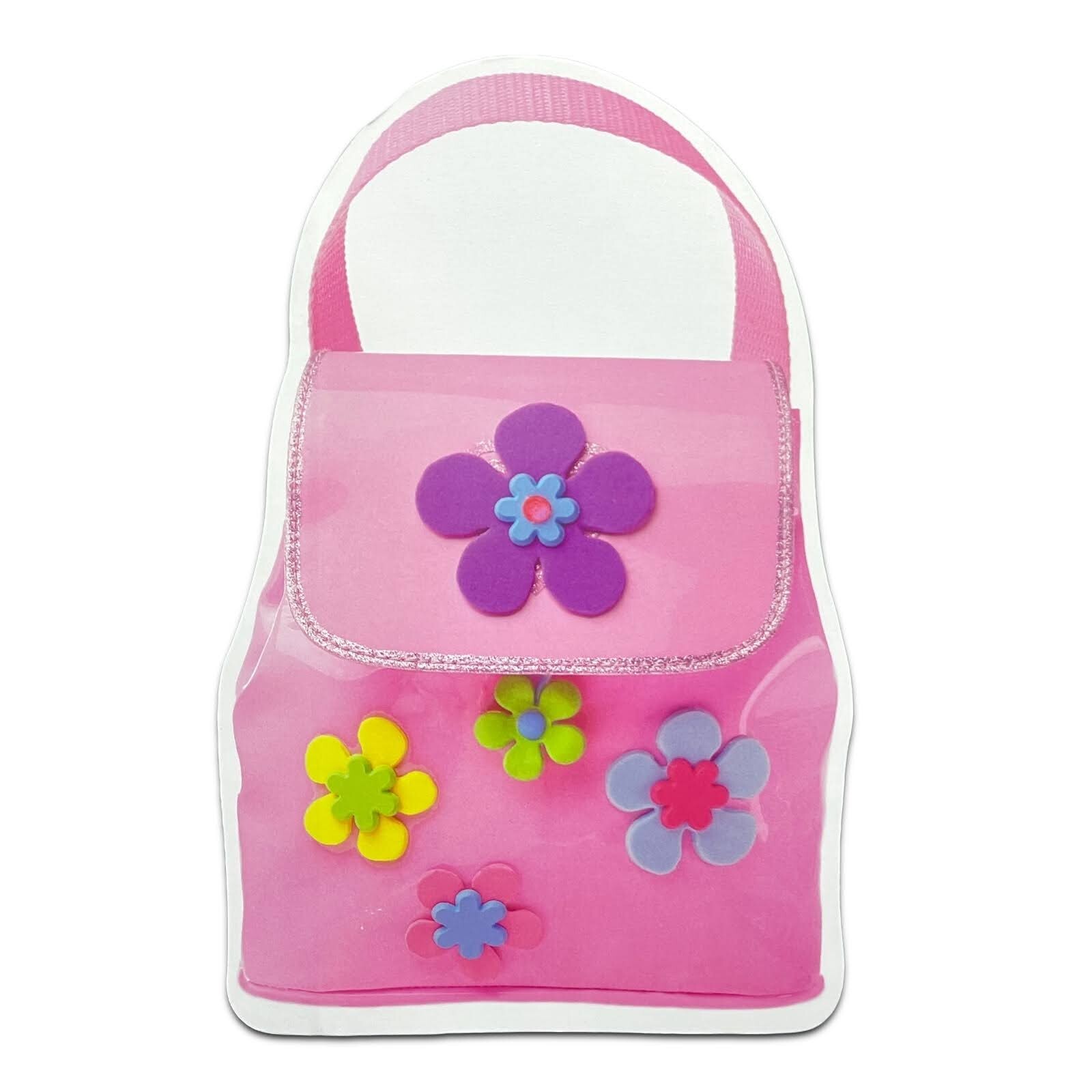Cute ANYTIME BLANK INSIDE Card, Pink Flower Bag by American Greetings + Envelope