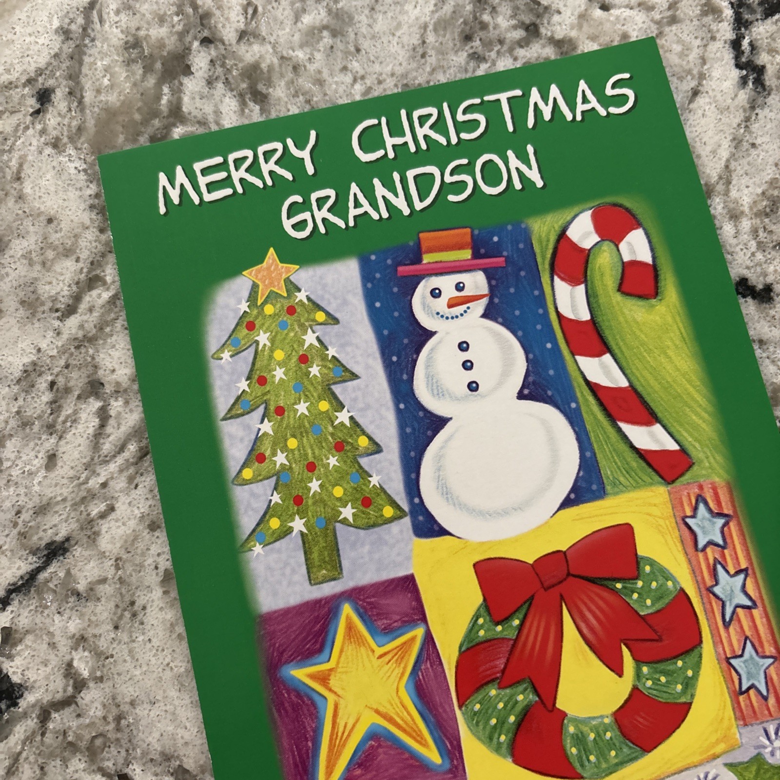 Merry Christmas GRANDSON Thoughtful 5”x7.75″ Stockwell Greeting Card