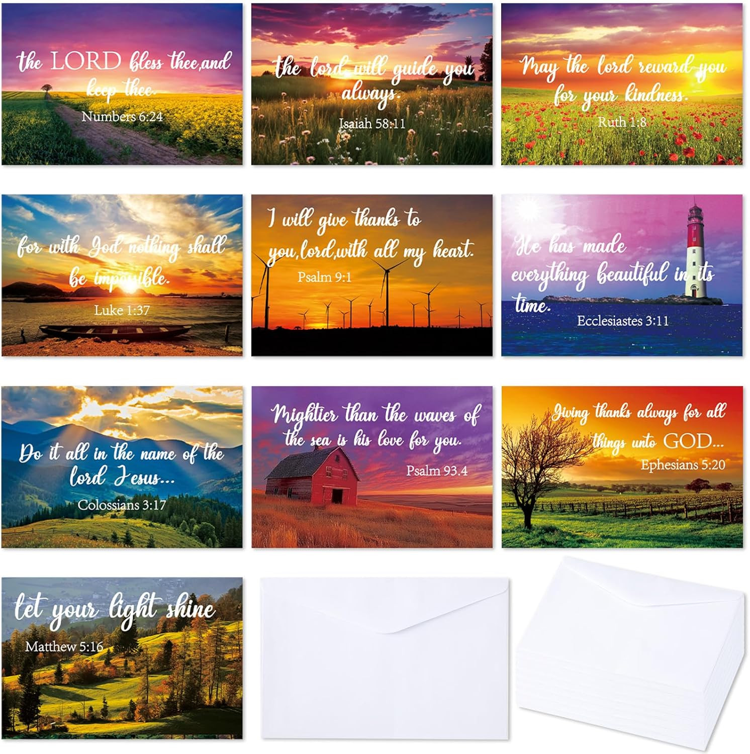 24 Sets Religious Thinking of You Cards Bulk with Envelopes Christian Inspira…