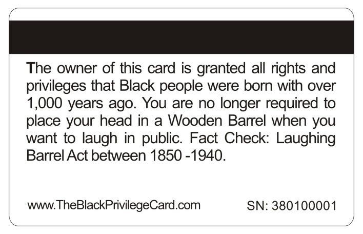 Aromabug™ 8 Pack: Aromabug Funny Fake Bankcards, Official Privilege of BLACK