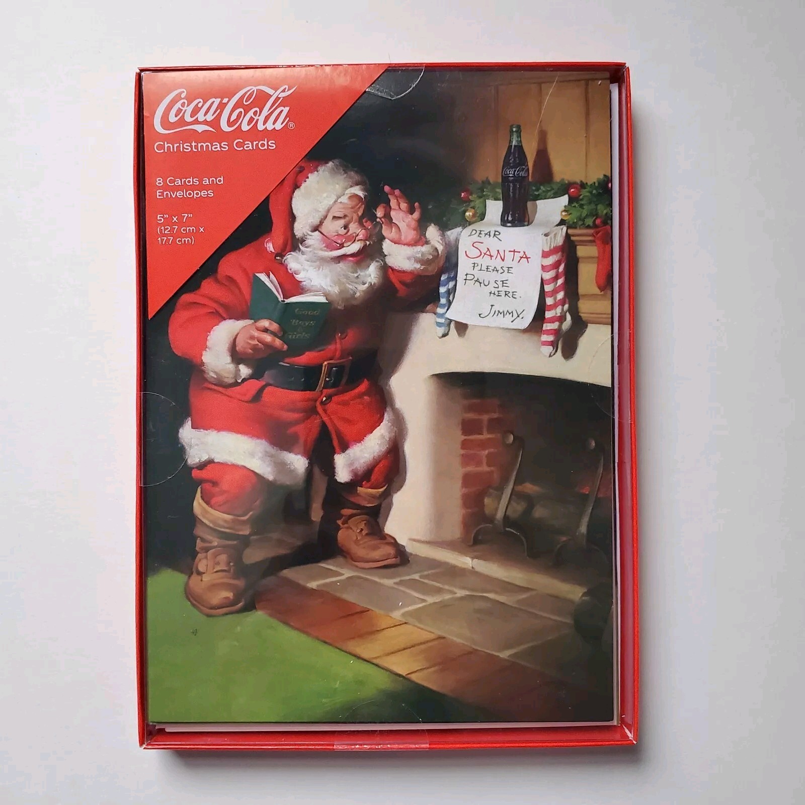 6 Boxes Coca Cola Santa Polar Bear Dog Coke Bottle Christmas Cards 8 Count Each