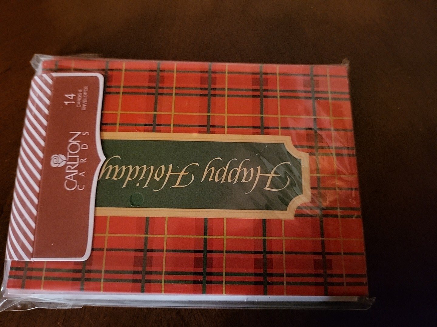 NEW Carlton Christmas Cards, 14, Holiday, Simple, Basic, Red, Green, Gold