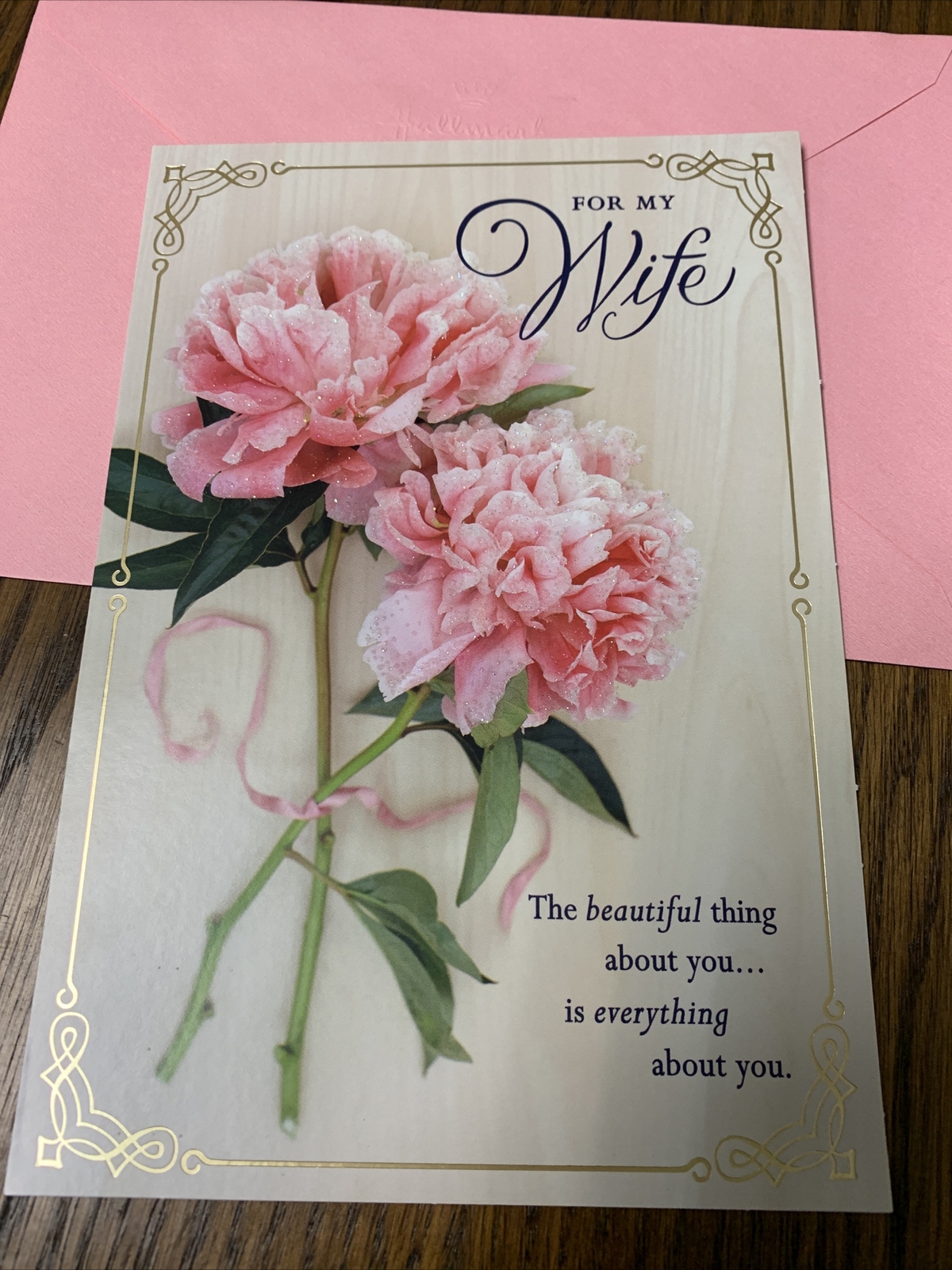 Happy Anniversary For My Wife Love 5.5”x8” Hallmark Expressions Greeting Card