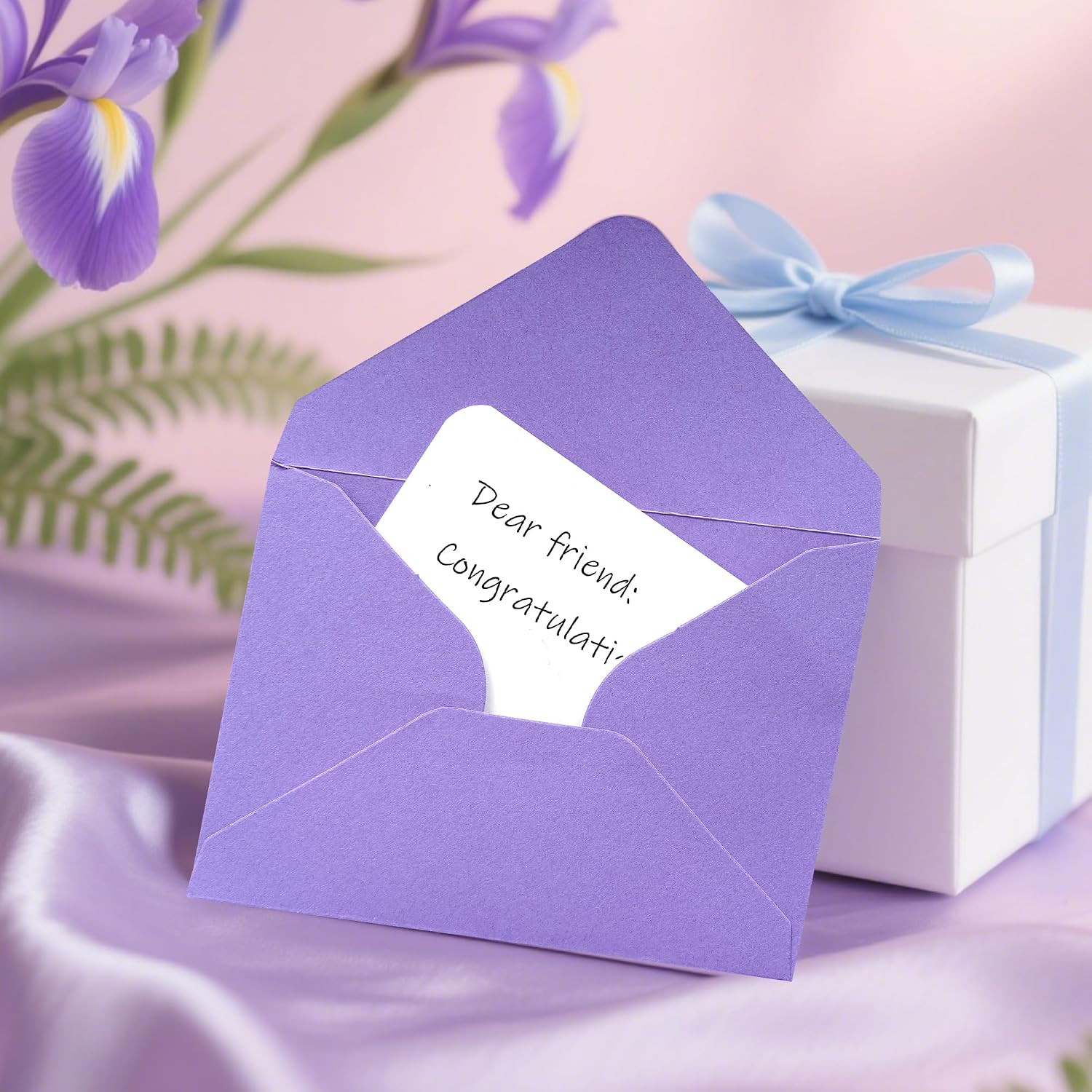 100 Sets Small Envelopes with Small Blank Gift Business Card Wedding Invitation
