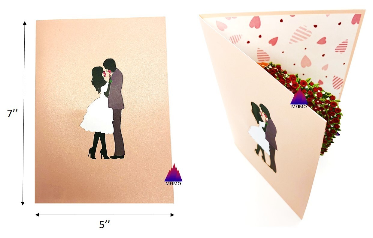 3D Pop Up Greeting Card Couple Birthday Love Anniversary Wedding Engagement Gift