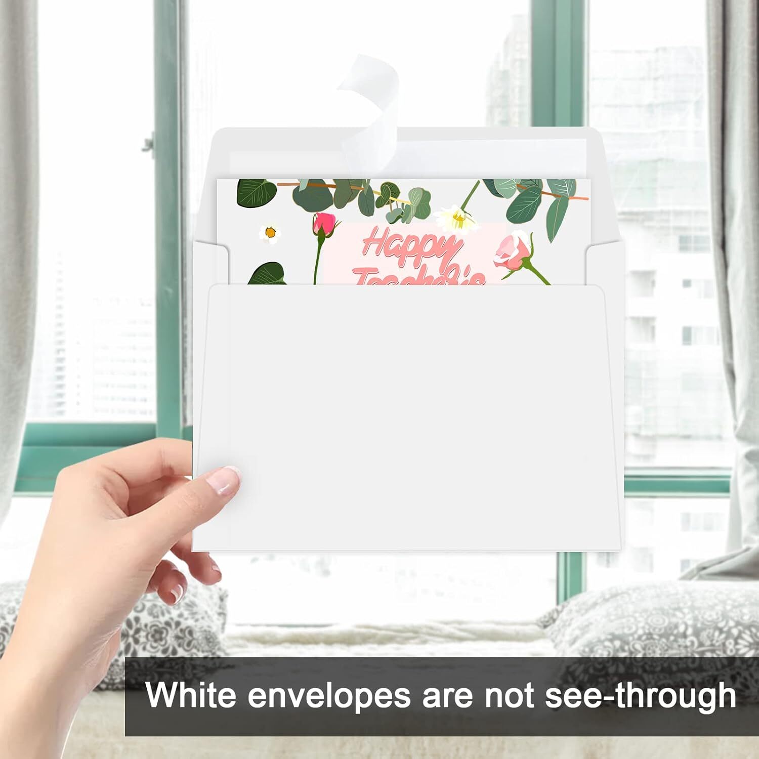 50 Packs of White 4X6 Envelopes for Invitation A6 White Envelopes Self Seal for