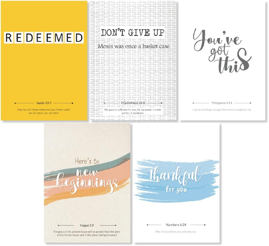 Christian Greeting Cards (10 Pack) – Encouraging, Inspirational & Motivational C