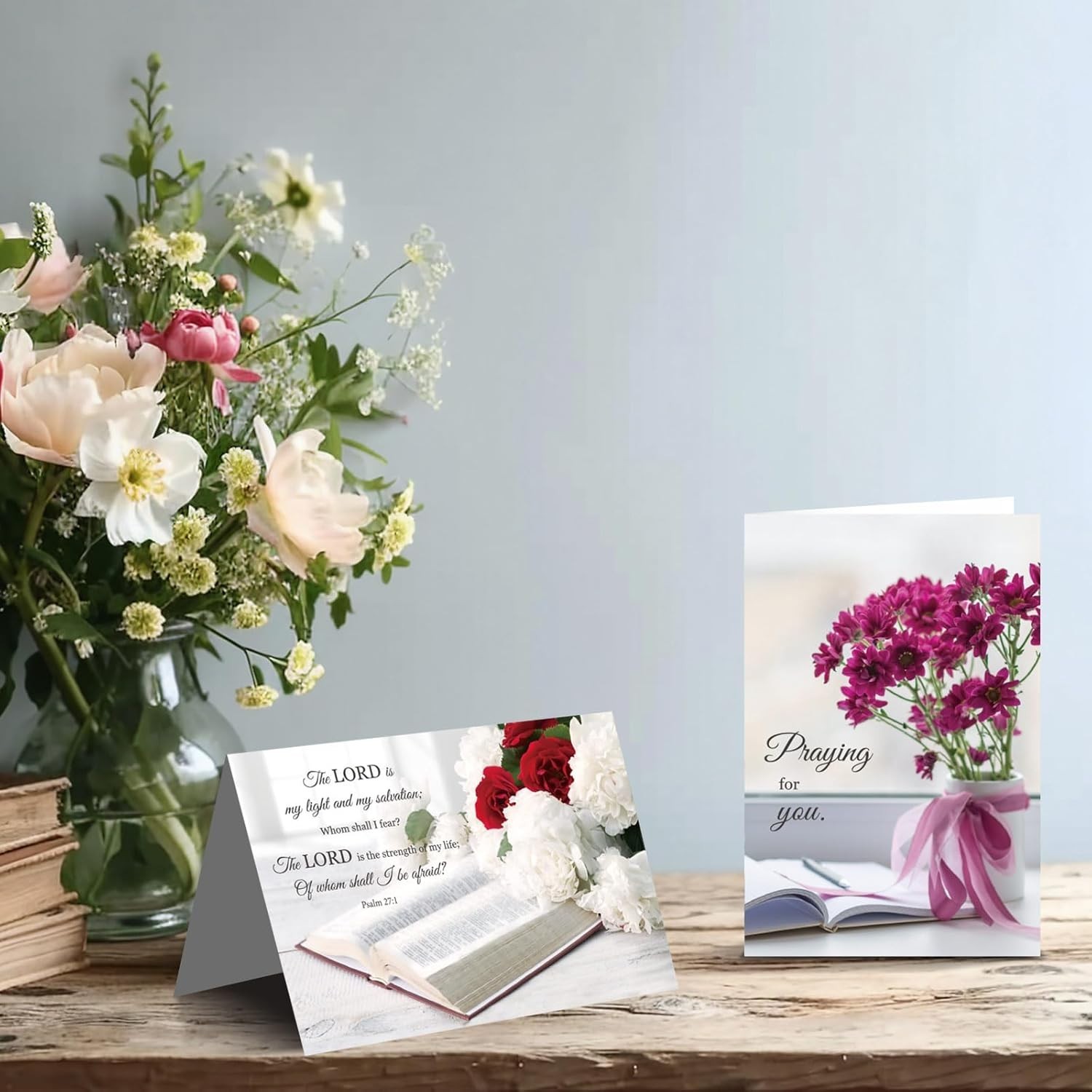 “120 Pack 4x6in Christian Greeting Cards with Scripture Encouragement, Envelopes