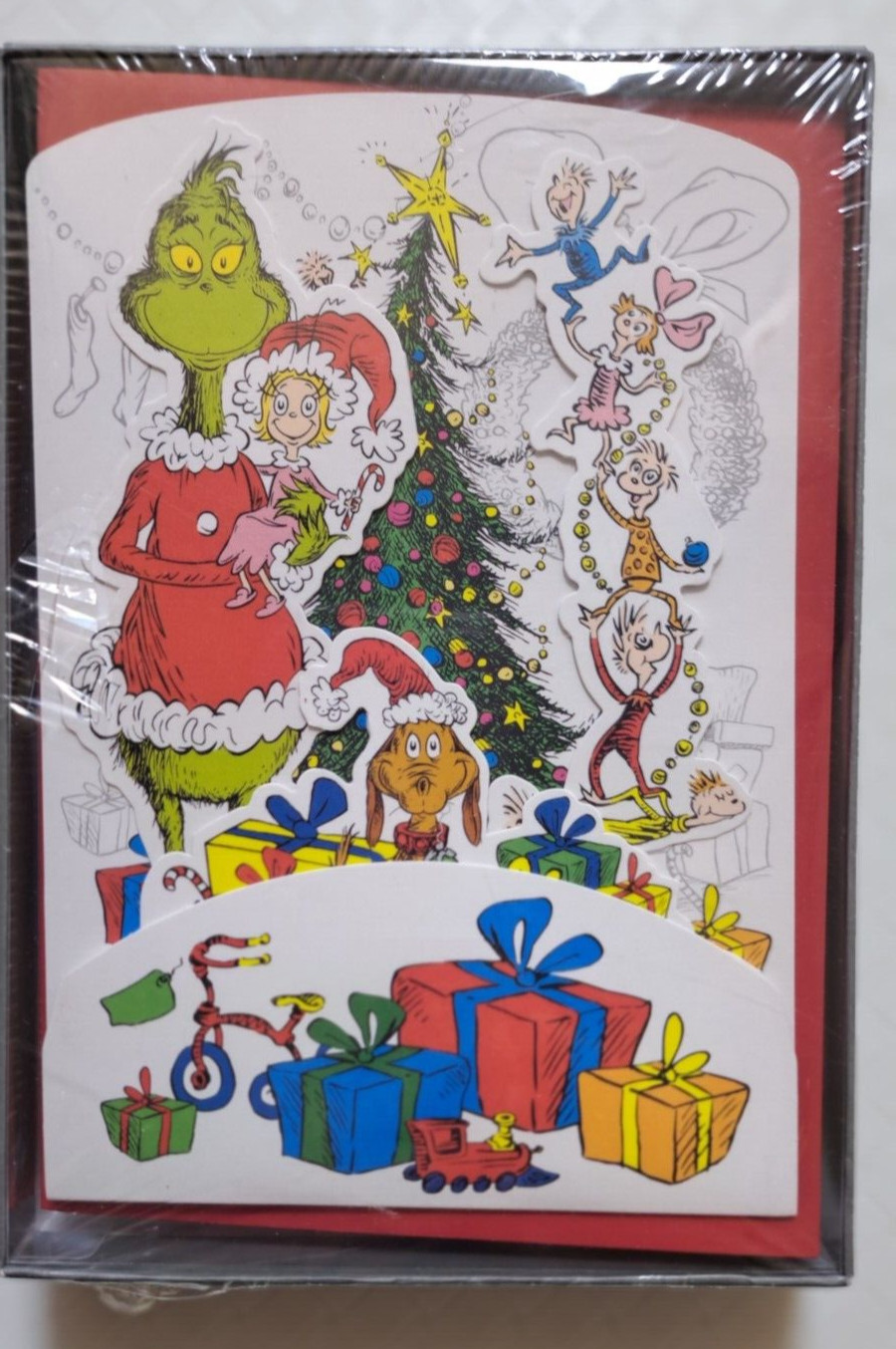 Hallmark Dr. Seuss Grinch Christmas Pop-Up Cards 8-Count w/ Envelopes NEW