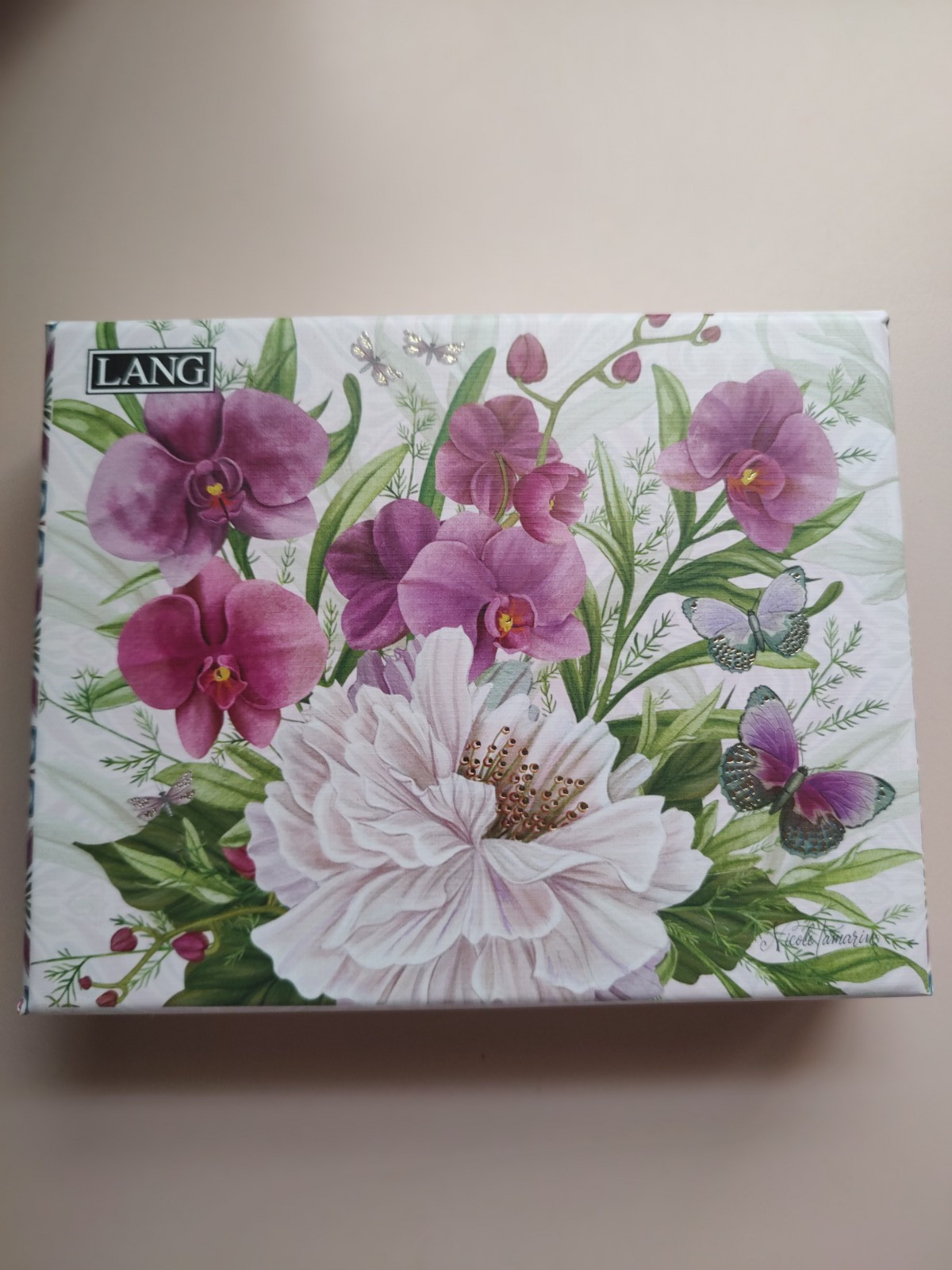 Lang~ 13 Midnight Garden Floral Boxed Note Cards/Envelopes 4″x5.25″ NEW