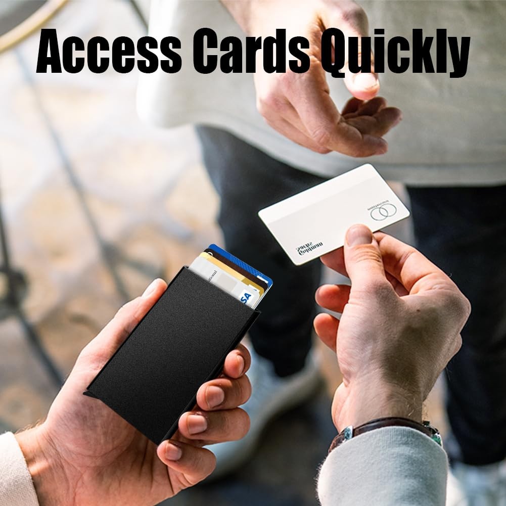 Slim Minimalist Wallet, Front Pocket Wallets, RFID Blocking, Credit for Men-B…