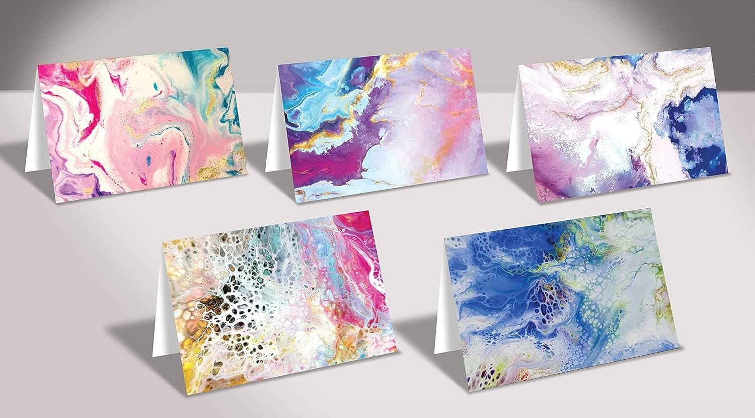 Blank Inside Greeting Cards – 100-Pack with Abstract Art, Perfect for Any Event