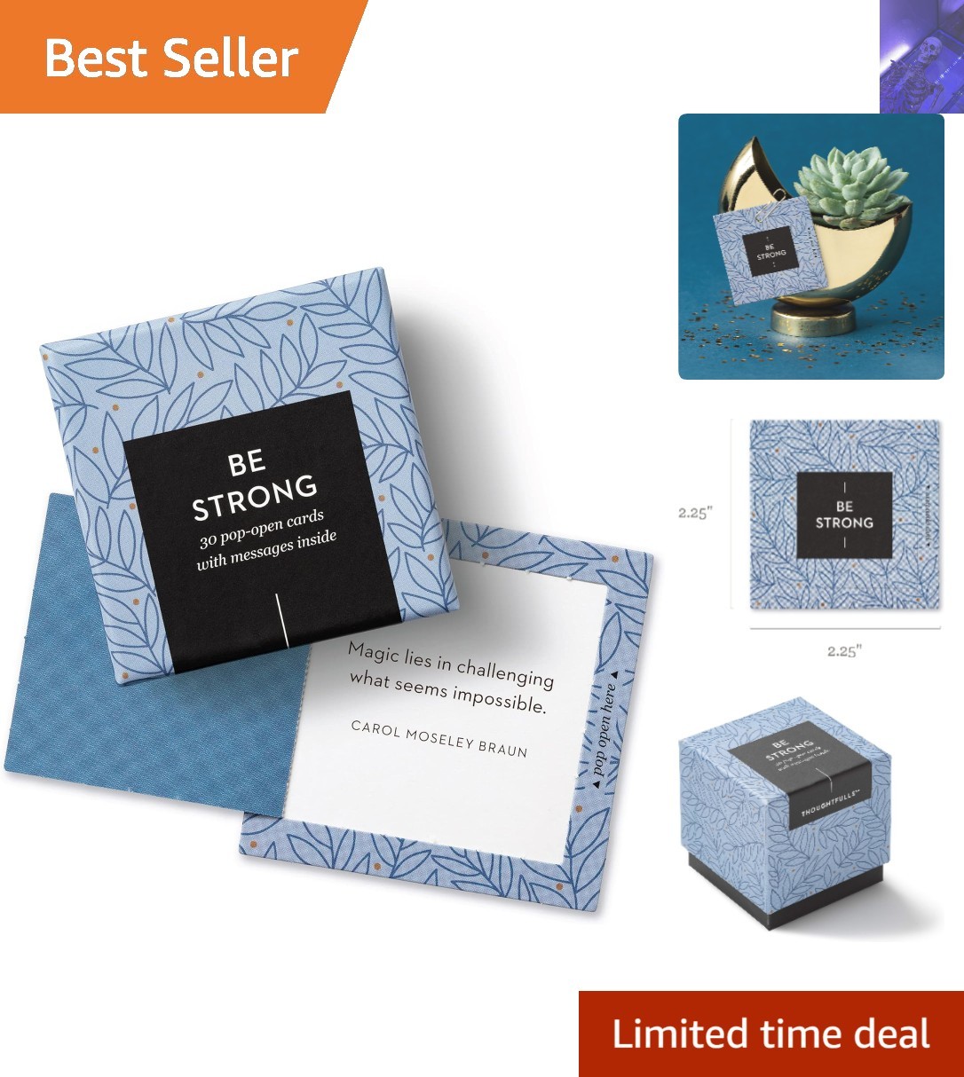 ThoughtFulls Be Strong: 30 Uplifting Pop-Open Cards for Daily Inspiration