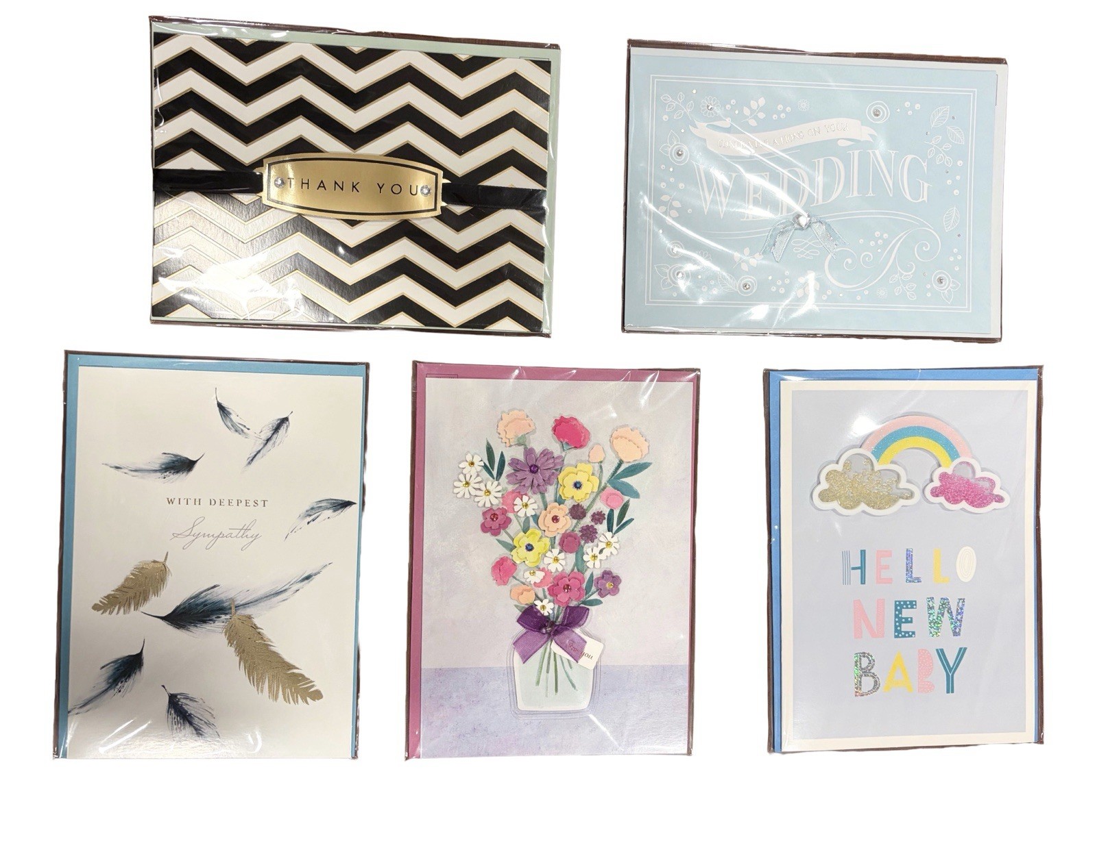 Lot Of 5 Burgoyne Hand Crafted Misc Greeting Cards