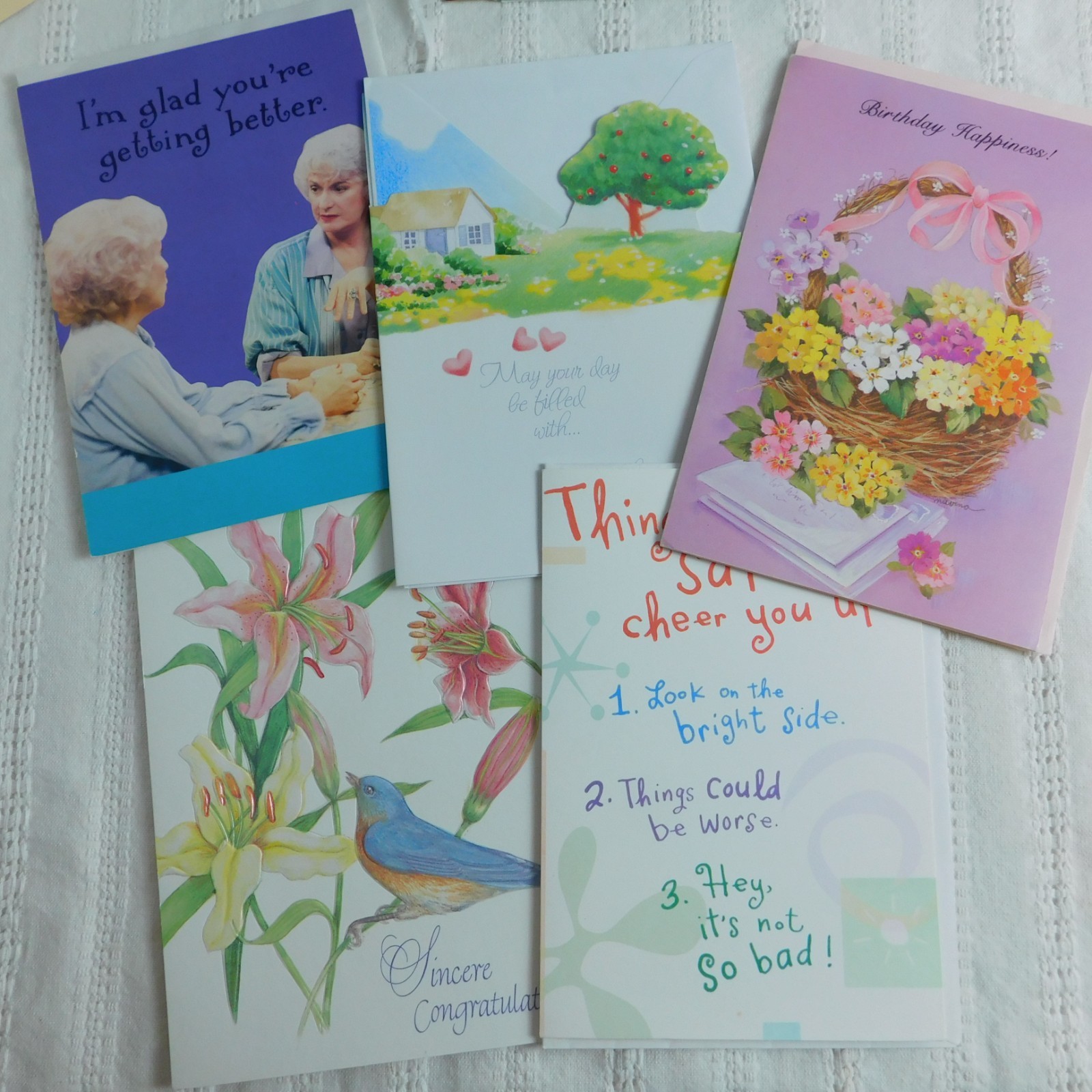 Variety Lot of 55 GREETING CARDS Birthday Thank You, Get Well, Blank, Wedding +