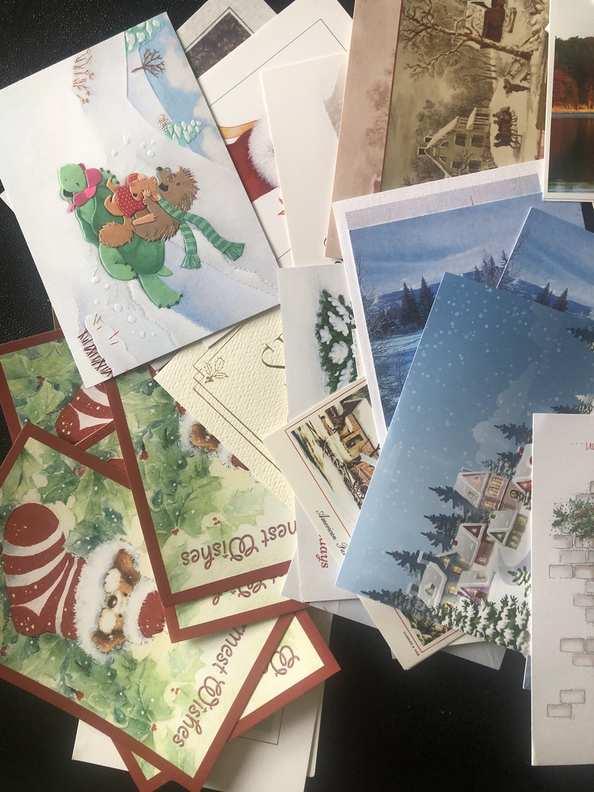 Christmas Card Lot Of 55 Vintage Without Envelopes Unused R9