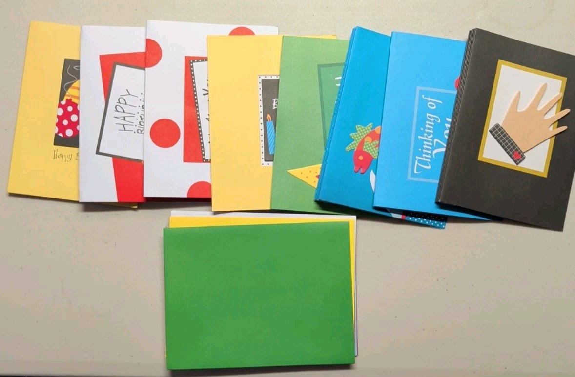 Eight Markings Pop Up birthday Cards Unused With Envelopes