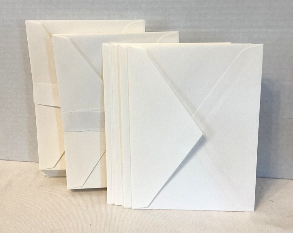 55 Invitation Envelopes Off White 5 1/8” x 6 7/8 Parties Holidays Crafts School