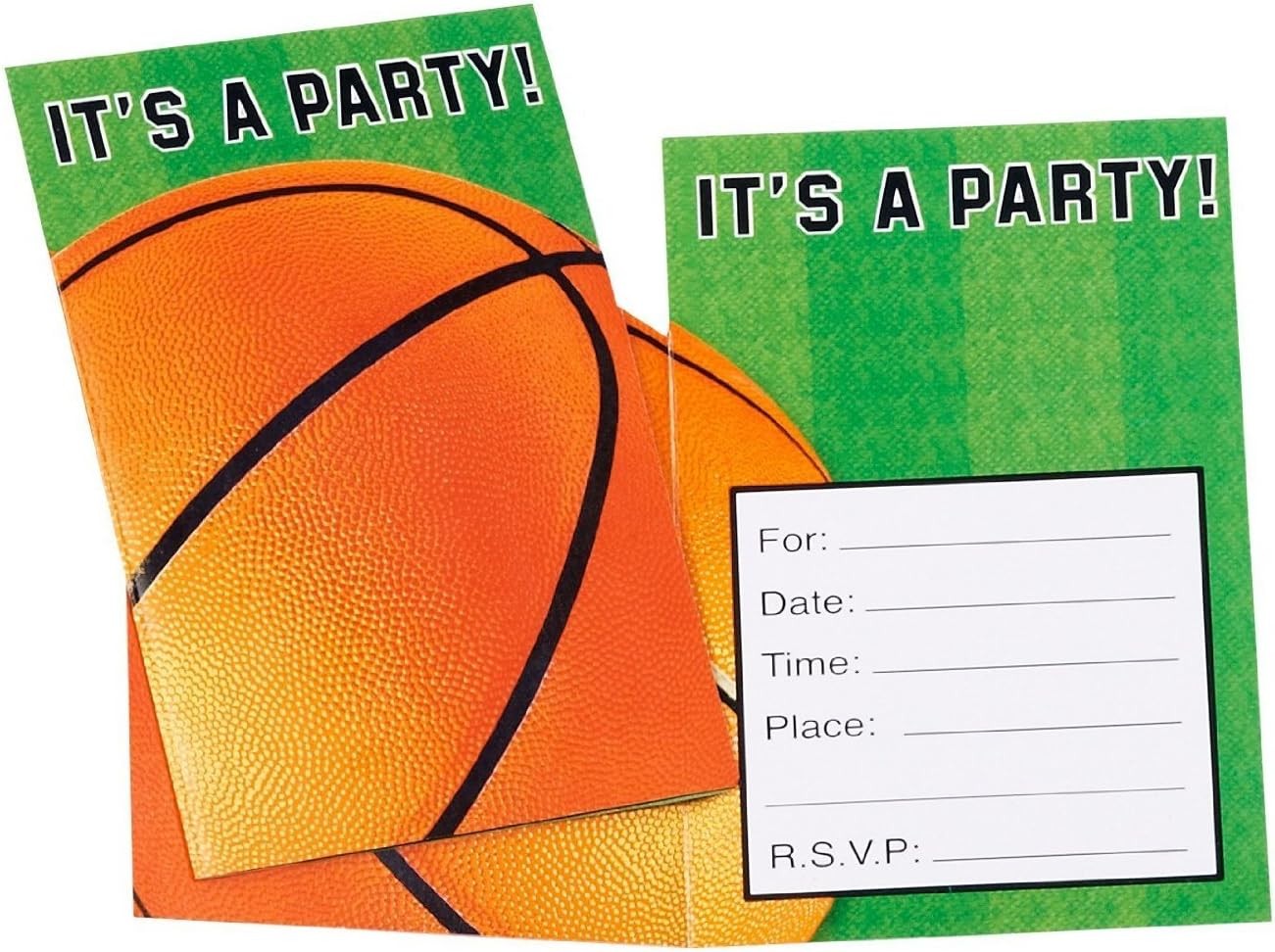 Basketball Fan Sports Championship All Star Sports Theme Party Invitations