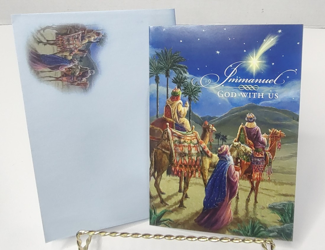 Christmas Religious Wishing you a Blessed Christmas Greeting Card w/envelope