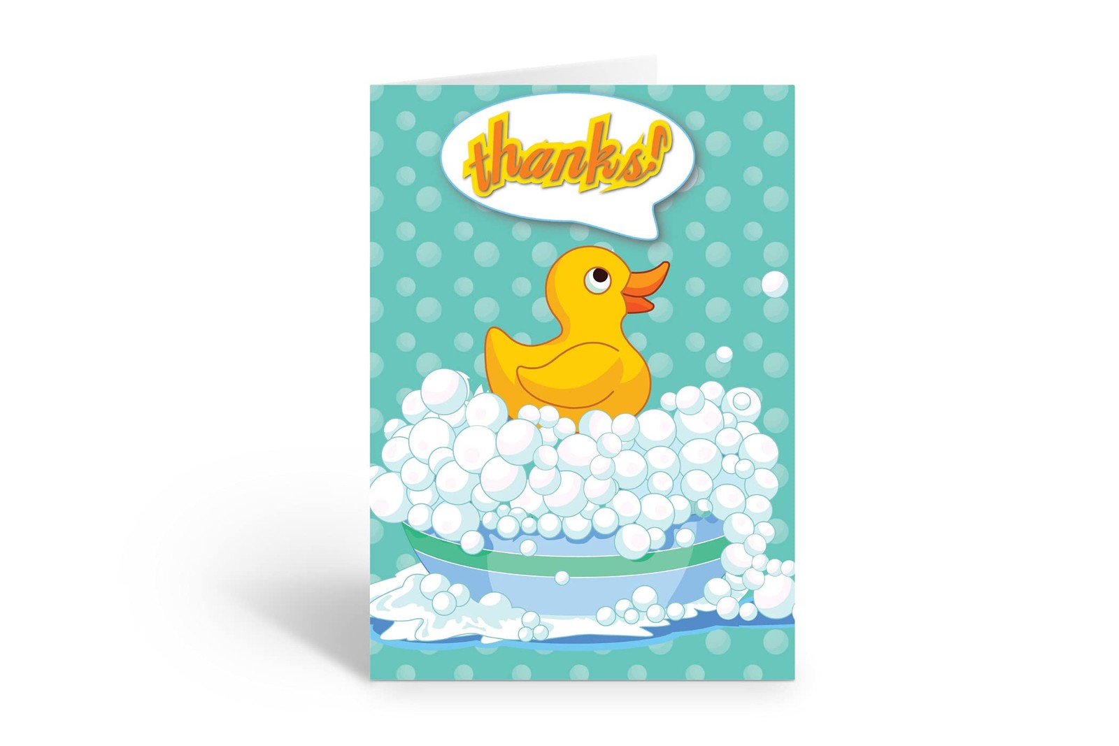 Stonehouse Cards Yellow 10 Rubber Kids Collection Cute Ducky Thank Note Card