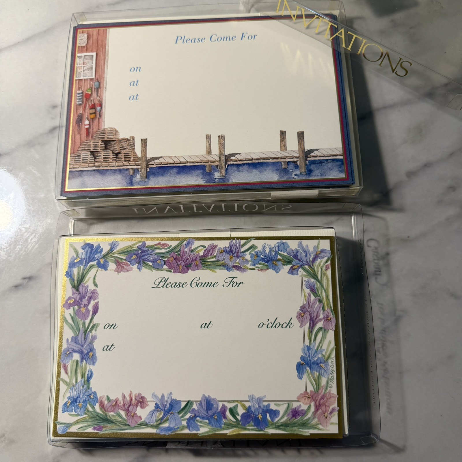 Vintage Caspari Invitations lot party, quaint Country Cottage Core shabby chic