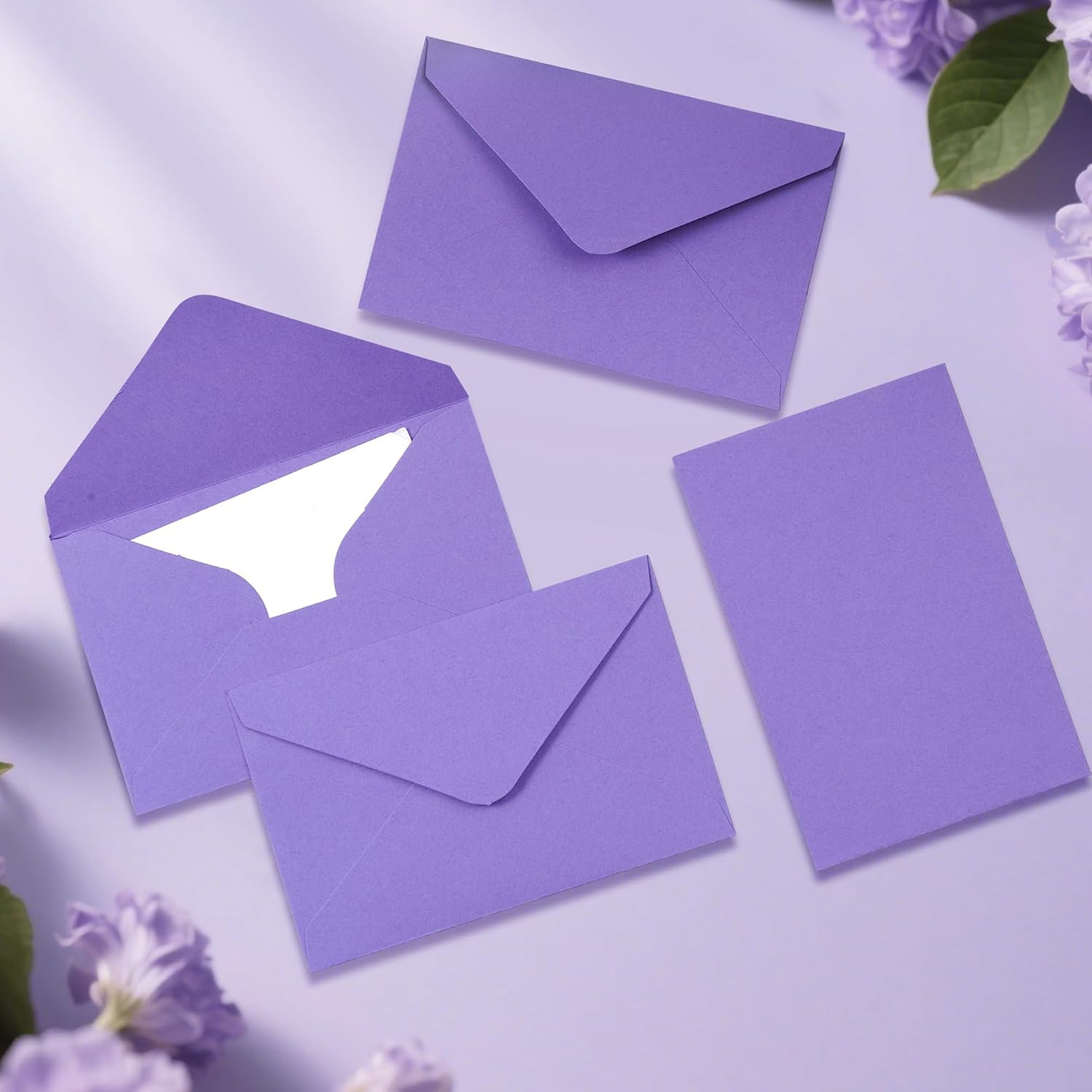 100 Sets Small Envelopes with Small Blank Gift Business Card Wedding Invitation