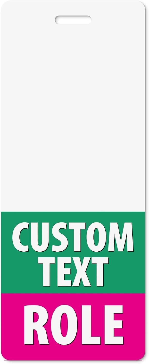 Custom Double Role Badge Buddy 20 pcs Multiple Colors & Fonts to Choose