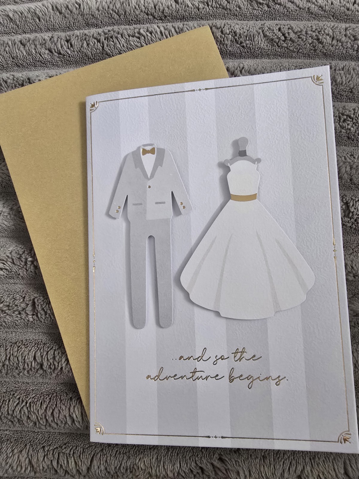 Beautiful Classic Wedding Card FREE SHIPPING W7