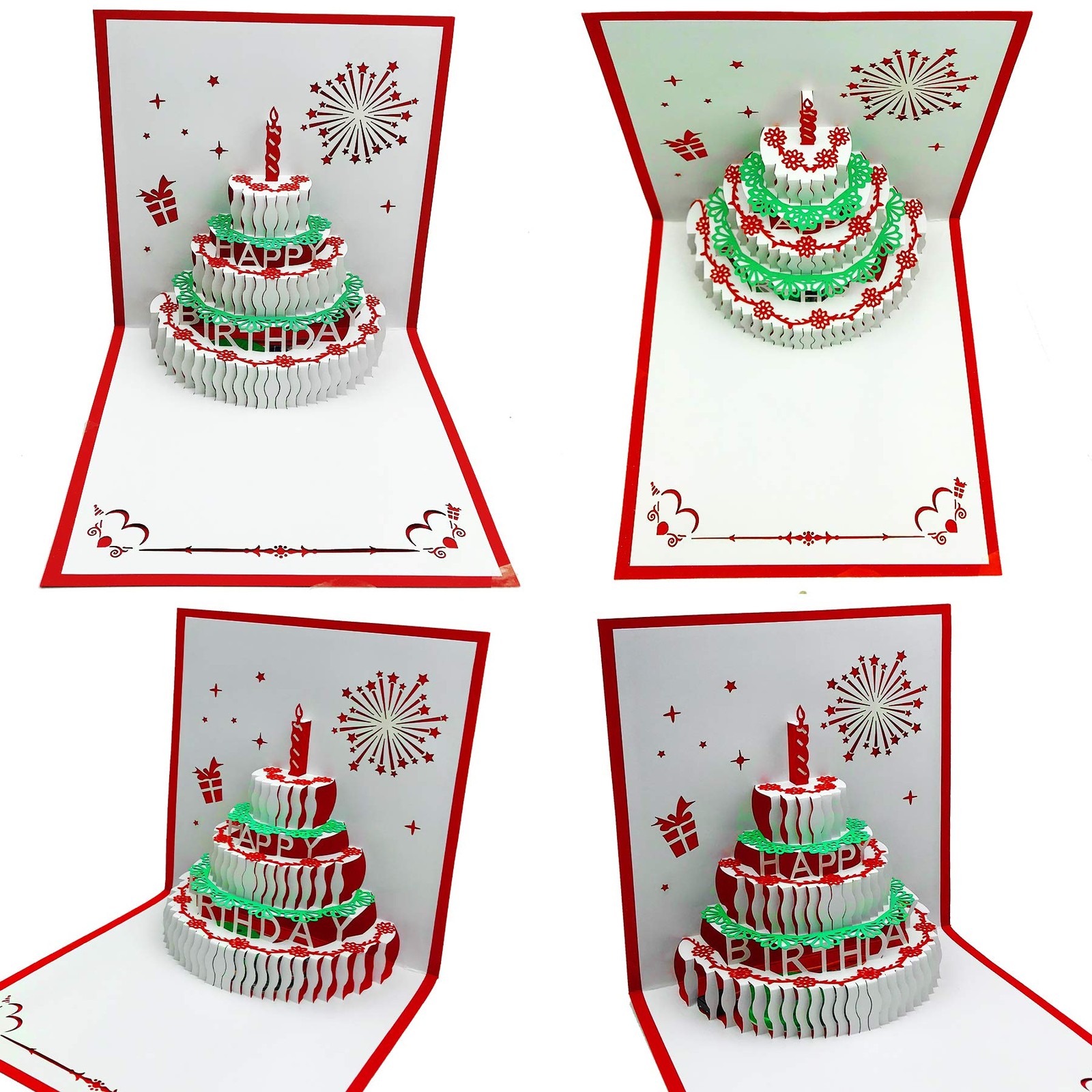 Pop Up Birthday Cards,Warming LED Light Birthday Cake Music Happy Birthday