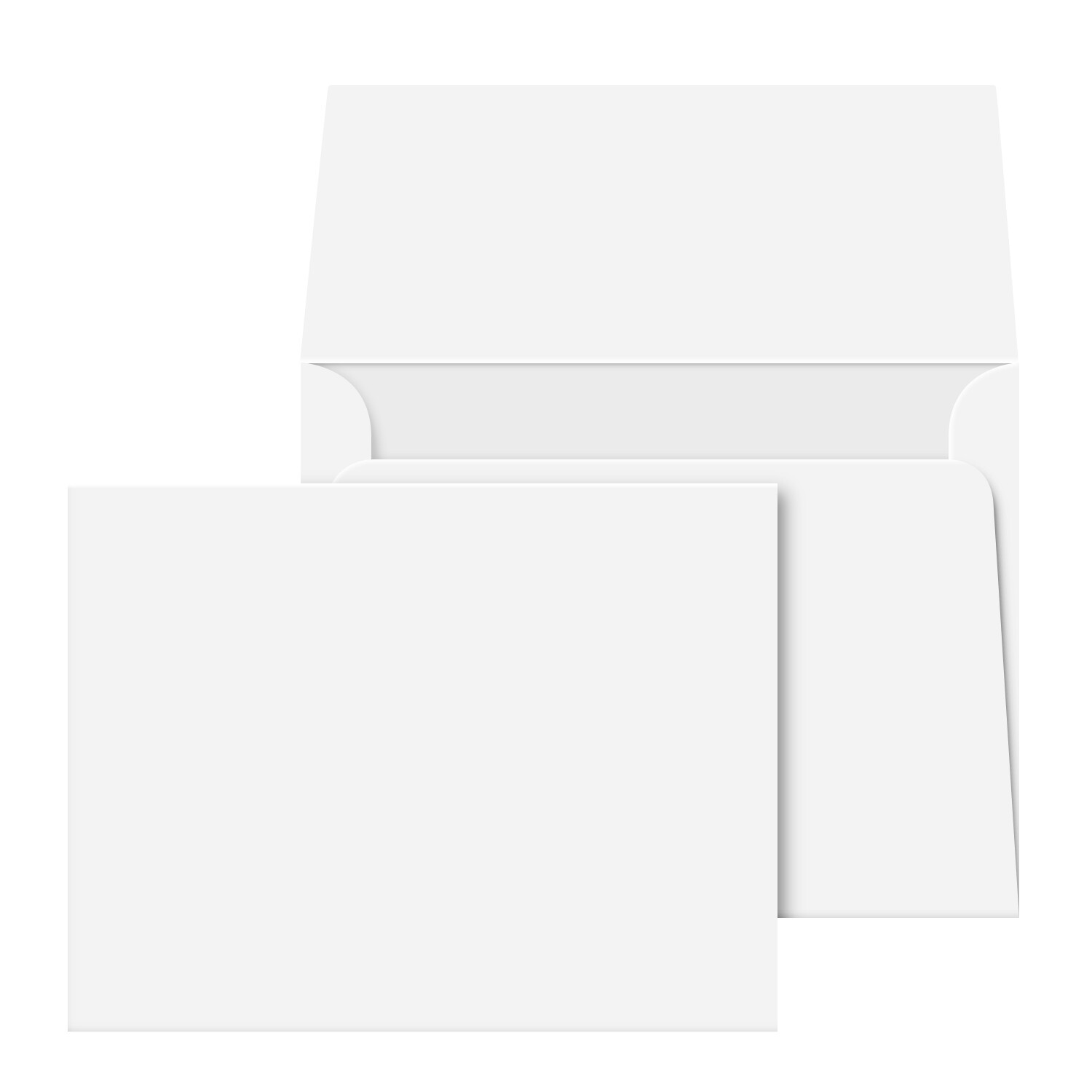 A2 Blank White Note Cards & Envelopes – 100lb Cover – 4 1/4 x 5 1/2 – Set of 50