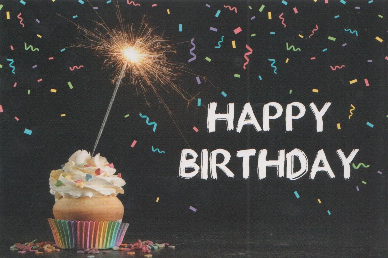Birthday Cupcakes Donuts Sparkles Balloons Card (Pick Your Card)