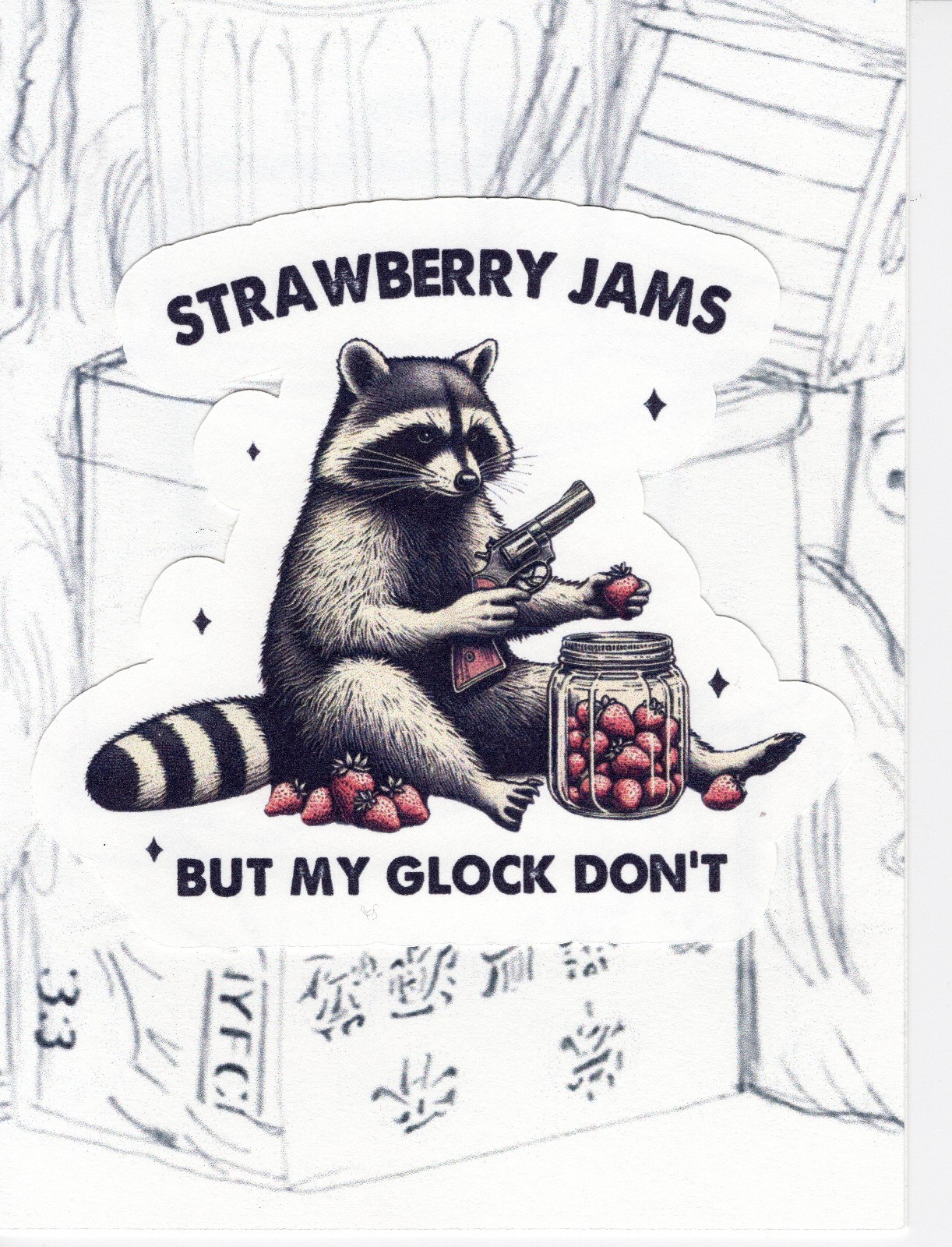 6 x 4.5 Greeting Card/ Funny Humor Raccoon | Birthday Card TFC
