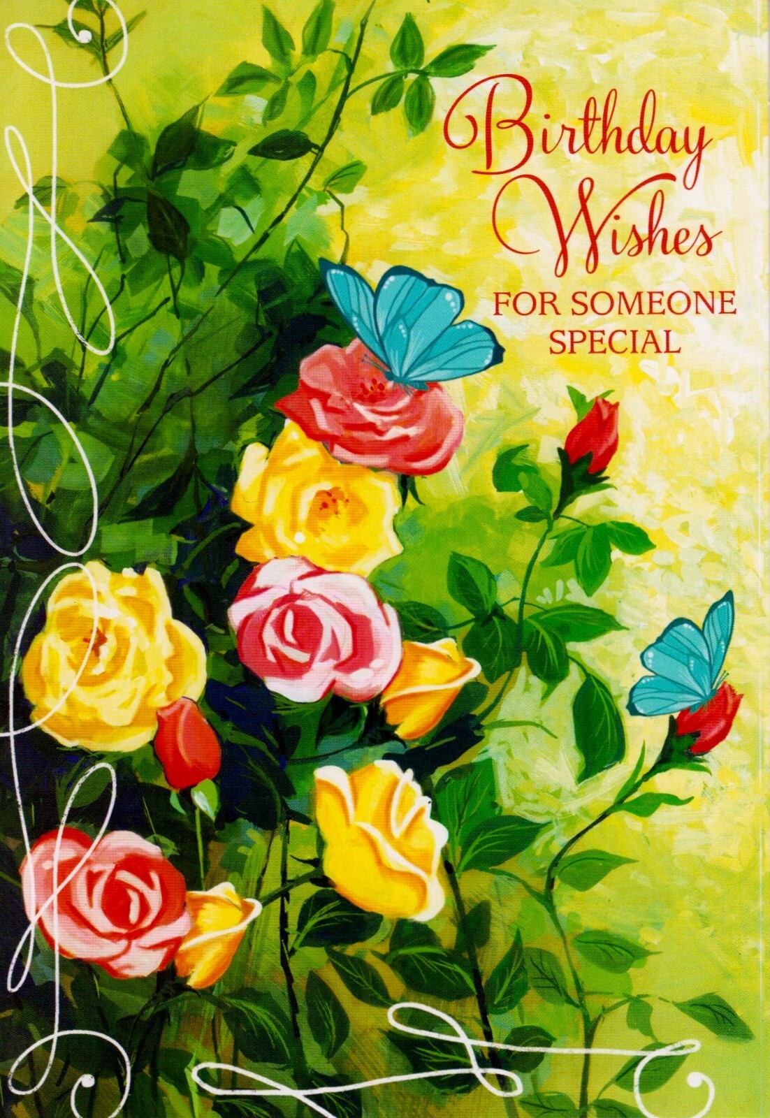 Birthday Yellow finch Humming Bird Christian Flight OF Fancy Greeting 1 Card