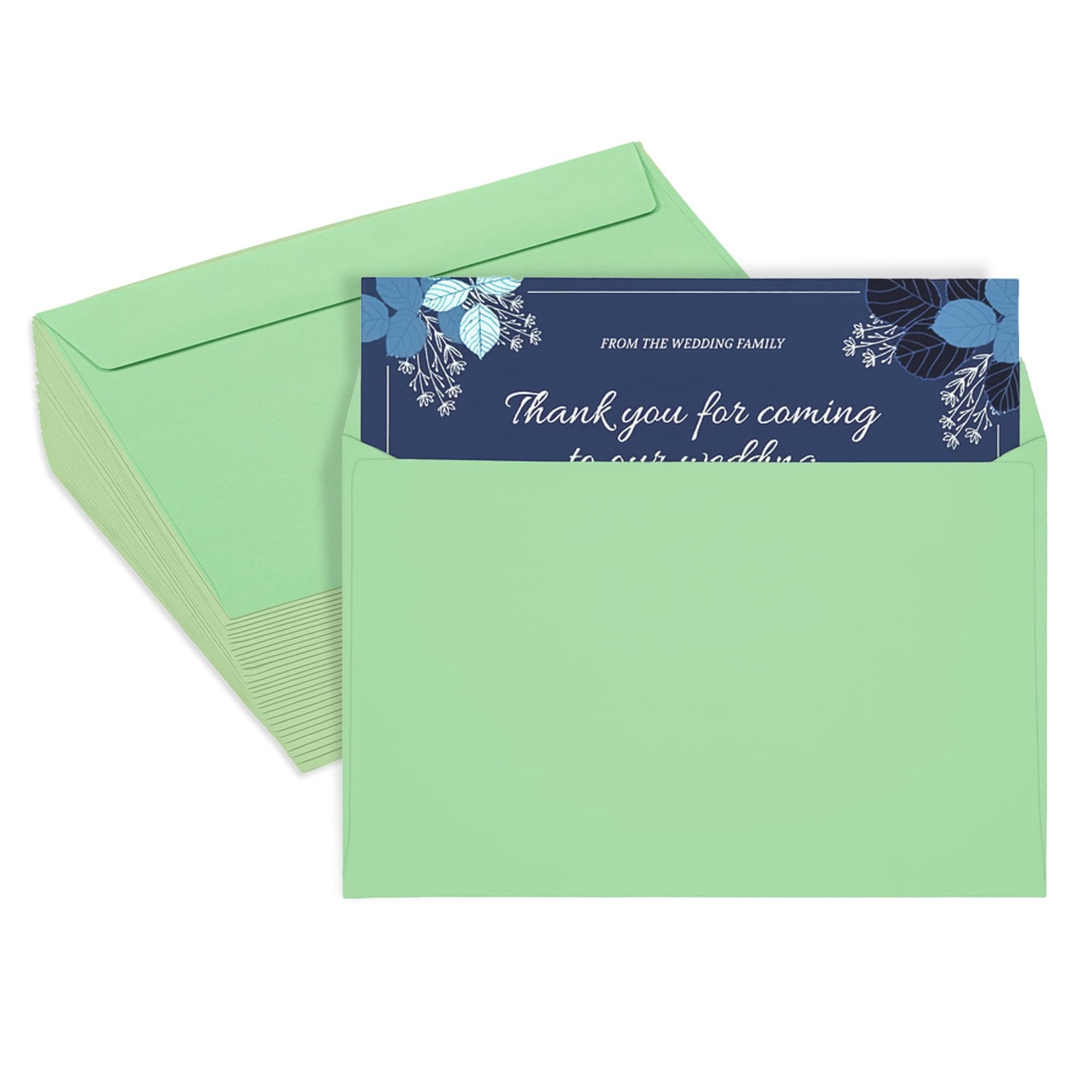 50 PCS Green 6×9 Inch Self Seal Booklet Envelopes 32lb Paper Greeting Cards