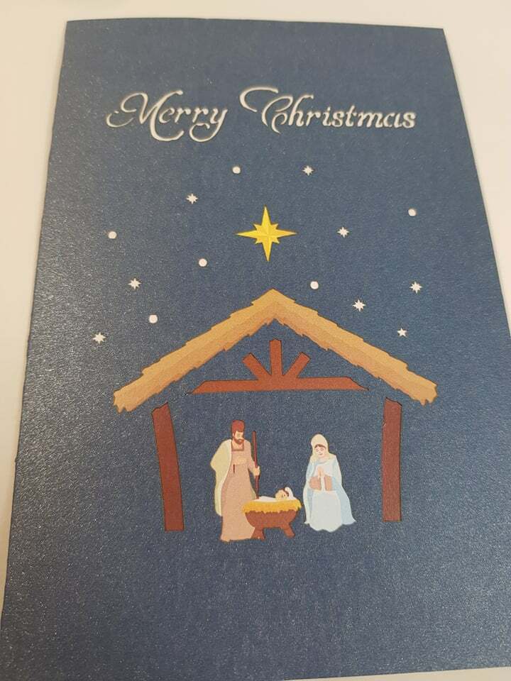 3D Pop-Up Greeting Card, Xmas,Merry Christmas, handmade Free Shipping USA seller