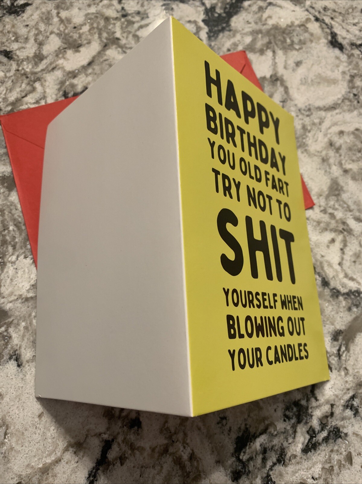 Happy Birthday Old Fart “Over 18” Funny Blank Inside 4.65”x6.75” Greeting Card
