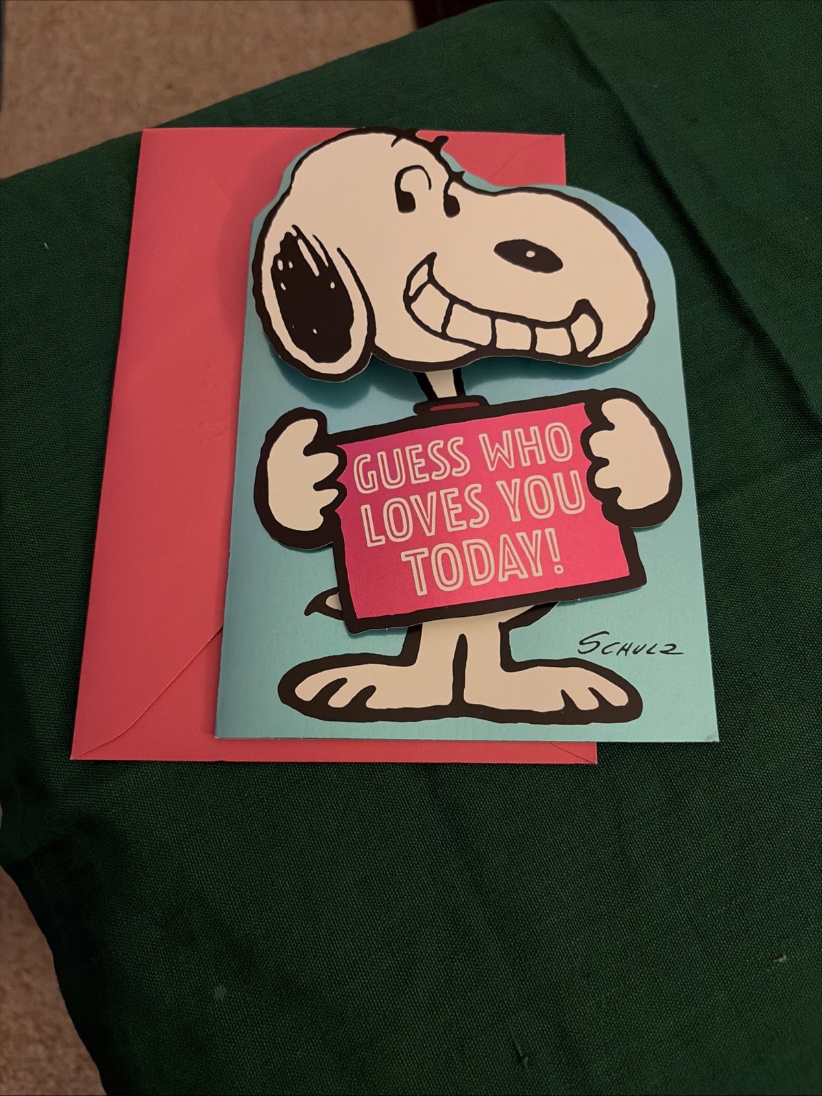 Snoopy From Peanuts Guess Who Loves You Happy Birthday Hallmark Greeting Card